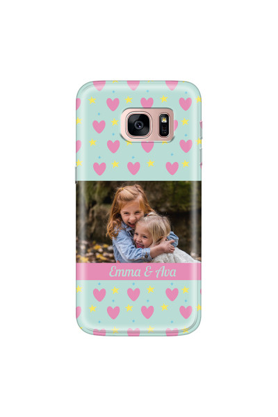 SAMSUNG - Galaxy S7 - Soft Clear Case - Heart Shaped Photo