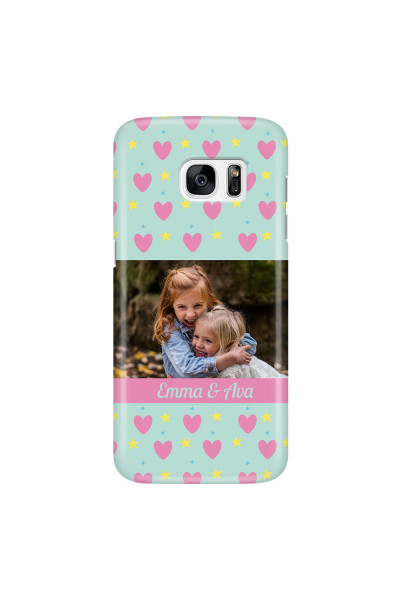 SAMSUNG - Galaxy S7 Edge - 3D Snap Case - Heart Shaped Photo