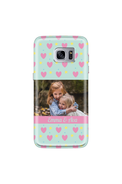 SAMSUNG - Galaxy S7 Edge - Soft Clear Case - Heart Shaped Photo