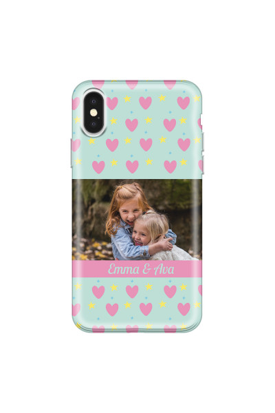 APPLE - iPhone X - Soft Clear Case - Heart Shaped Photo