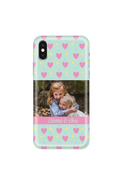 APPLE - iPhone XS Max - Soft Clear Case - Heart Shaped Photo