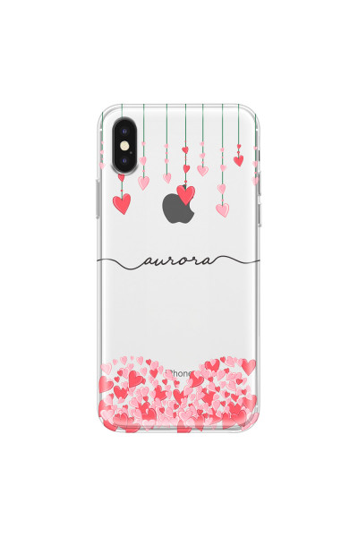 APPLE - iPhone XS - Soft Clear Case - Love Hearts Strings