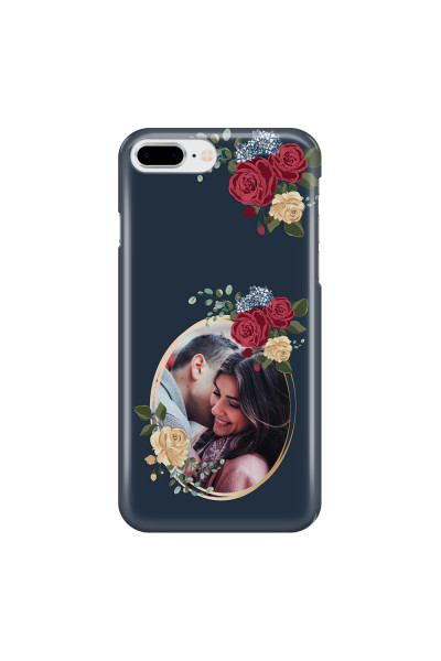 APPLE - iPhone 8 Plus - 3D Snap Case - Blue Floral Mirror Photo