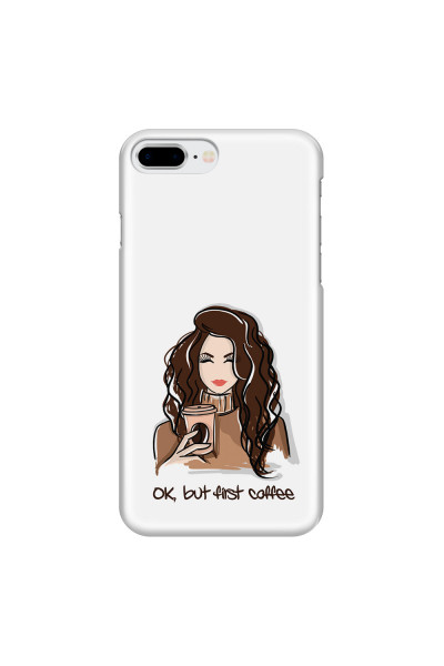 APPLE - iPhone 8 Plus - 3D Snap Case - But First Coffee