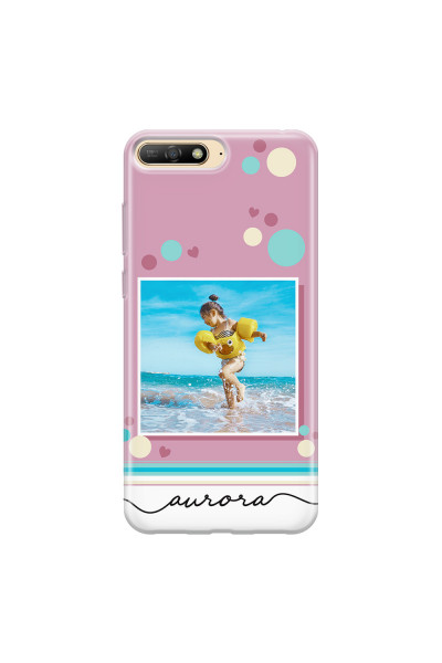 HUAWEI - Y6 2018 - Soft Clear Case - Cute Dots Photo Case