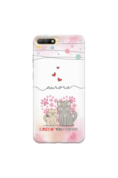 HUAWEI - Y6 2018 - Soft Clear Case - I Meow You Forever