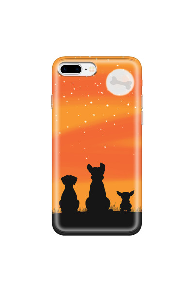 APPLE - iPhone 7 Plus - Soft Clear Case - Dog's Desire Orange Sky