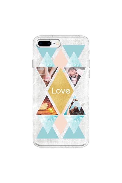 APPLE - iPhone 7 Plus - Soft Clear Case - Triangle Love Photo