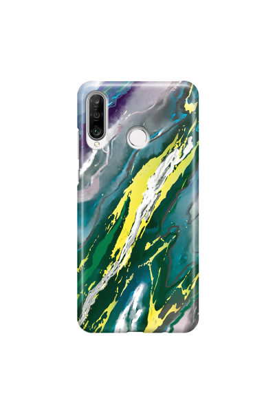 HUAWEI - P30 Lite - 3D Snap Case - Marble Rainforest Green