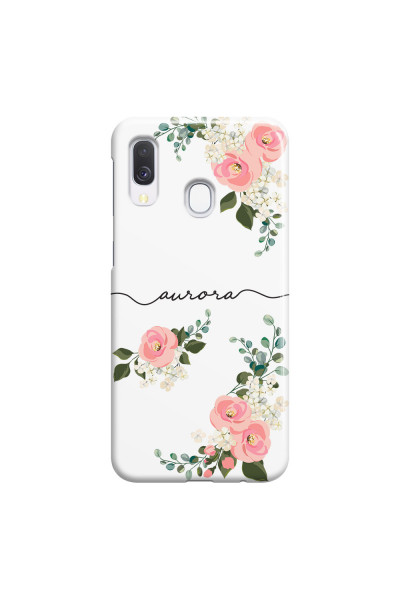 SAMSUNG - Galaxy A40 - 3D Snap Case - Pink Floral Handwritten