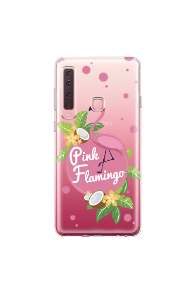 SAMSUNG - Galaxy A9 2018 - Soft Clear Case - Pink Flamingo
