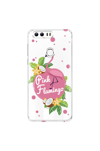 HONOR - Honor 8 - Soft Clear Case - Pink Flamingo