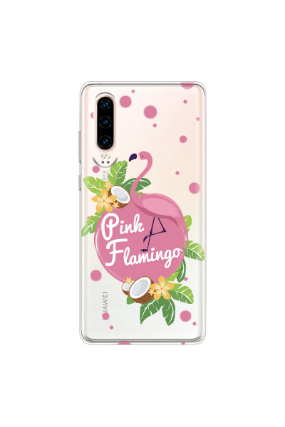HUAWEI - P30 - Soft Clear Case - Pink Flamingo