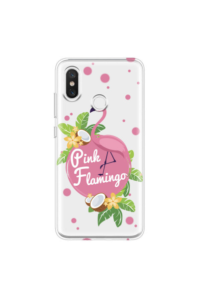 XIAOMI - Mi 8 - Soft Clear Case - Pink Flamingo