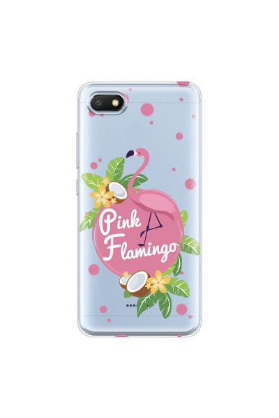 XIAOMI - Redmi 6A - Soft Clear Case - Pink Flamingo
