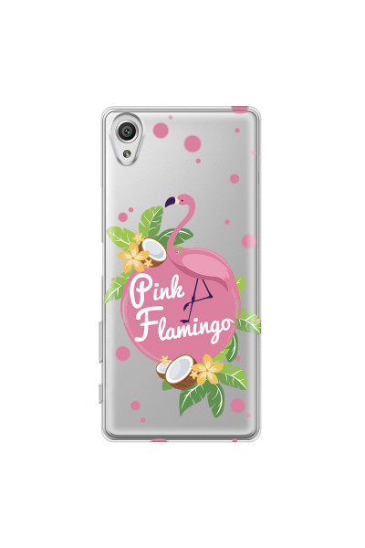 SONY - Sony XA1 - Soft Clear Case - Pink Flamingo