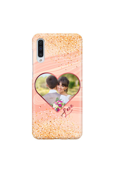 SAMSUNG - Galaxy A50 - 3D Snap Case - Glitter Love Heart Photo