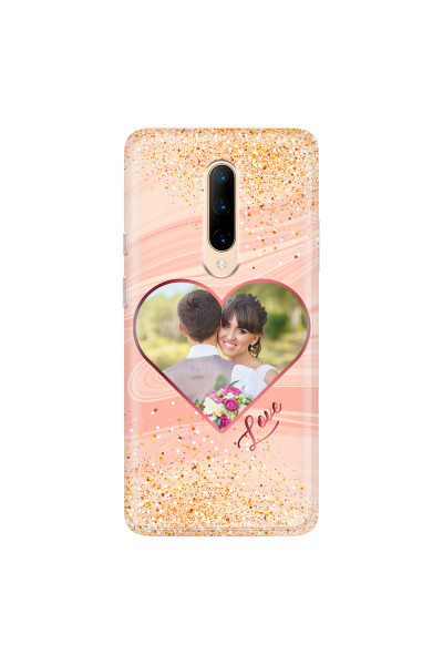 ONEPLUS - OnePlus 7 Pro - Soft Clear Case - Glitter Love Heart Photo