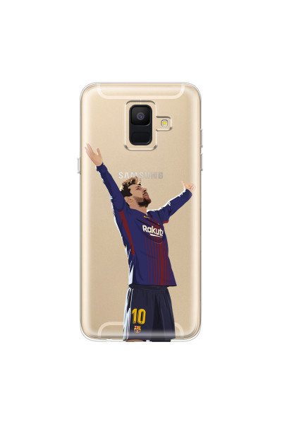 SAMSUNG - Galaxy A6 - Soft Clear Case - For Barcelona Fans