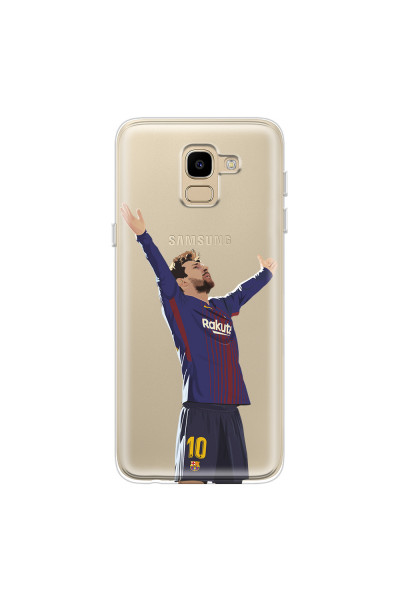 SAMSUNG - Galaxy J6 - Soft Clear Case - For Barcelona Fans