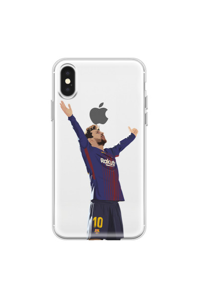 APPLE - iPhone X - Soft Clear Case - For Barcelona Fans