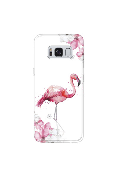 SAMSUNG - Galaxy S8 Plus - Soft Clear Case - Pink Tropes