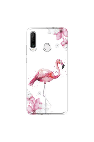 HUAWEI - P30 Lite - Soft Clear Case - Pink Tropes