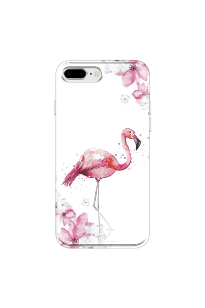 APPLE - iPhone 8 Plus - Soft Clear Case - Pink Tropes
