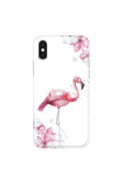 APPLE - iPhone XS Max - Soft Clear Case - Pink Tropes