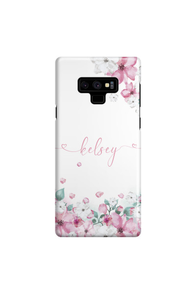 SAMSUNG - Galaxy Note 9 - 3D Snap Case - Watercolor Flowers Handwritten