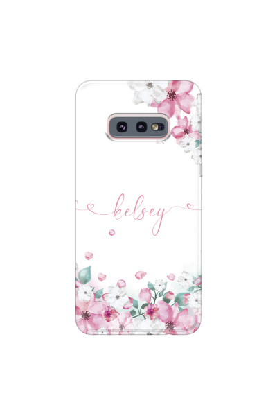 SAMSUNG - Galaxy S10e - Soft Clear Case - Watercolor Flowers Handwritten
