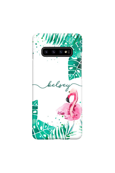 SAMSUNG - Galaxy S10 - 3D Snap Case - Flamingo Watercolor