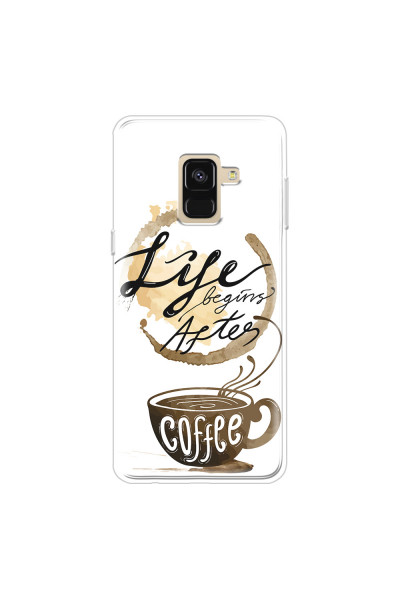 SAMSUNG - Galaxy A8 - Soft Clear Case - Life begins after coffee