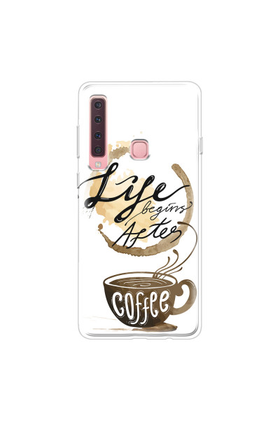 SAMSUNG - Galaxy A9 2018 - Soft Clear Case - Life begins after coffee