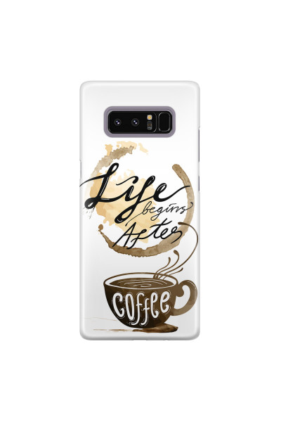 Shop by Style - Custom Photo Cases - SAMSUNG - Galaxy Note 8 - 3D Snap Case - Life begins after coffee
