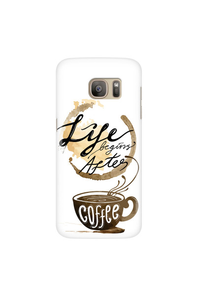 SAMSUNG - Galaxy S7 - 3D Snap Case - Life begins after coffee