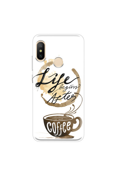 XIAOMI - Mi A2 - Soft Clear Case - Life begins after coffee