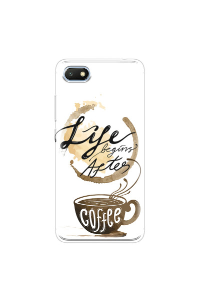 XIAOMI - Redmi 6A - Soft Clear Case - Life begins after coffee