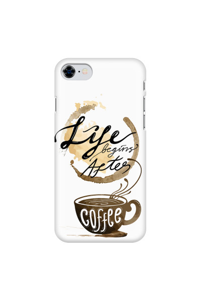 APPLE - iPhone 8 - 3D Snap Case - Life begins after coffee