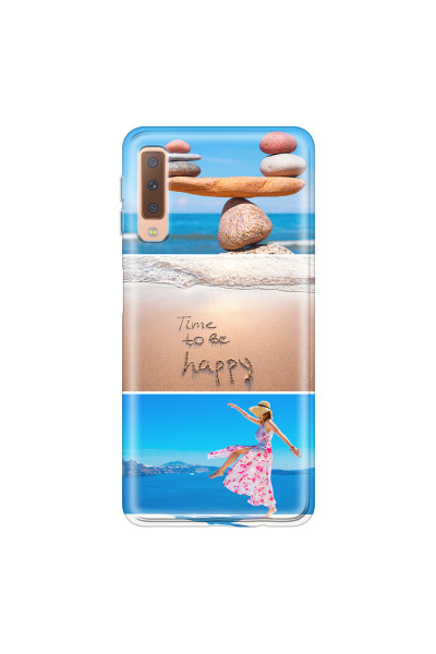 SAMSUNG - Galaxy A7 2018 - Soft Clear Case - Collage of 3