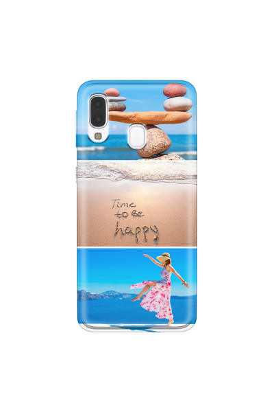 SAMSUNG - Galaxy A40 - Soft Clear Case - Collage of 3