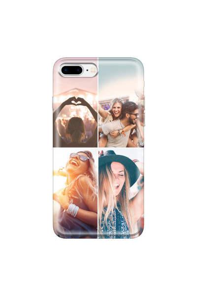 APPLE - iPhone 7 Plus - Soft Clear Case - Collage of 4