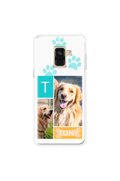SAMSUNG - Galaxy A8 - Soft Clear Case - Dog Collage