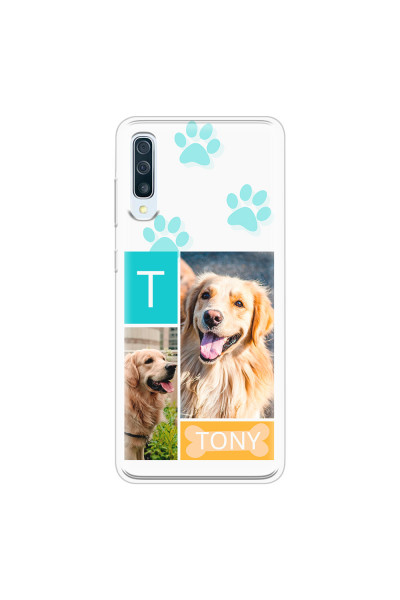 SAMSUNG - Galaxy A70 - Soft Clear Case - Dog Collage