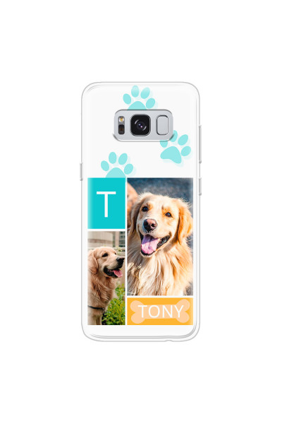 SAMSUNG - Galaxy S8 Plus - Soft Clear Case - Dog Collage