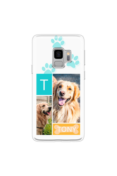 SAMSUNG - Galaxy S9 - Soft Clear Case - Dog Collage