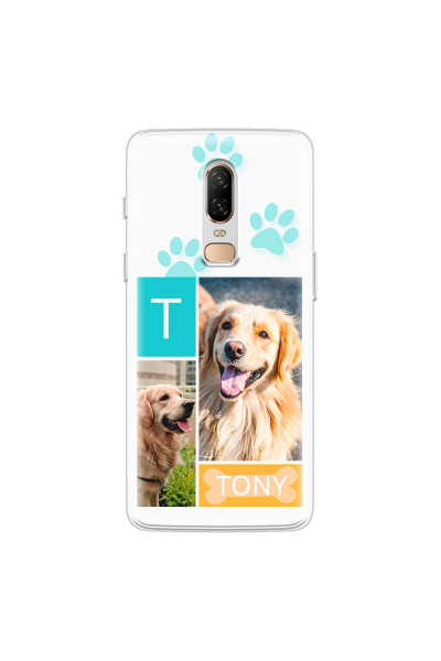 ONEPLUS - OnePlus 6 - Soft Clear Case - Dog Collage