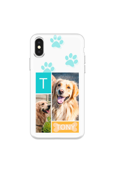 APPLE - iPhone X - Soft Clear Case - Dog Collage