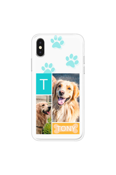 APPLE - iPhone XS Max - Soft Clear Case - Dog Collage