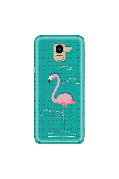 SAMSUNG - Galaxy J6 2018 - Soft Clear Case - Cartoon Flamingo